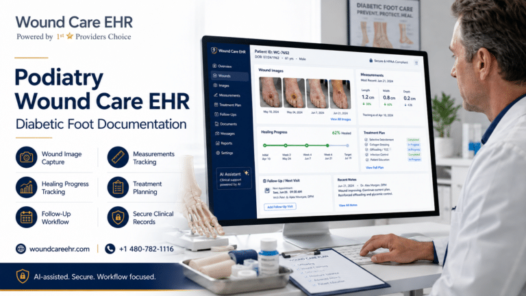 Podiatry Wound Care EHR for Diabetic Foot Documentation